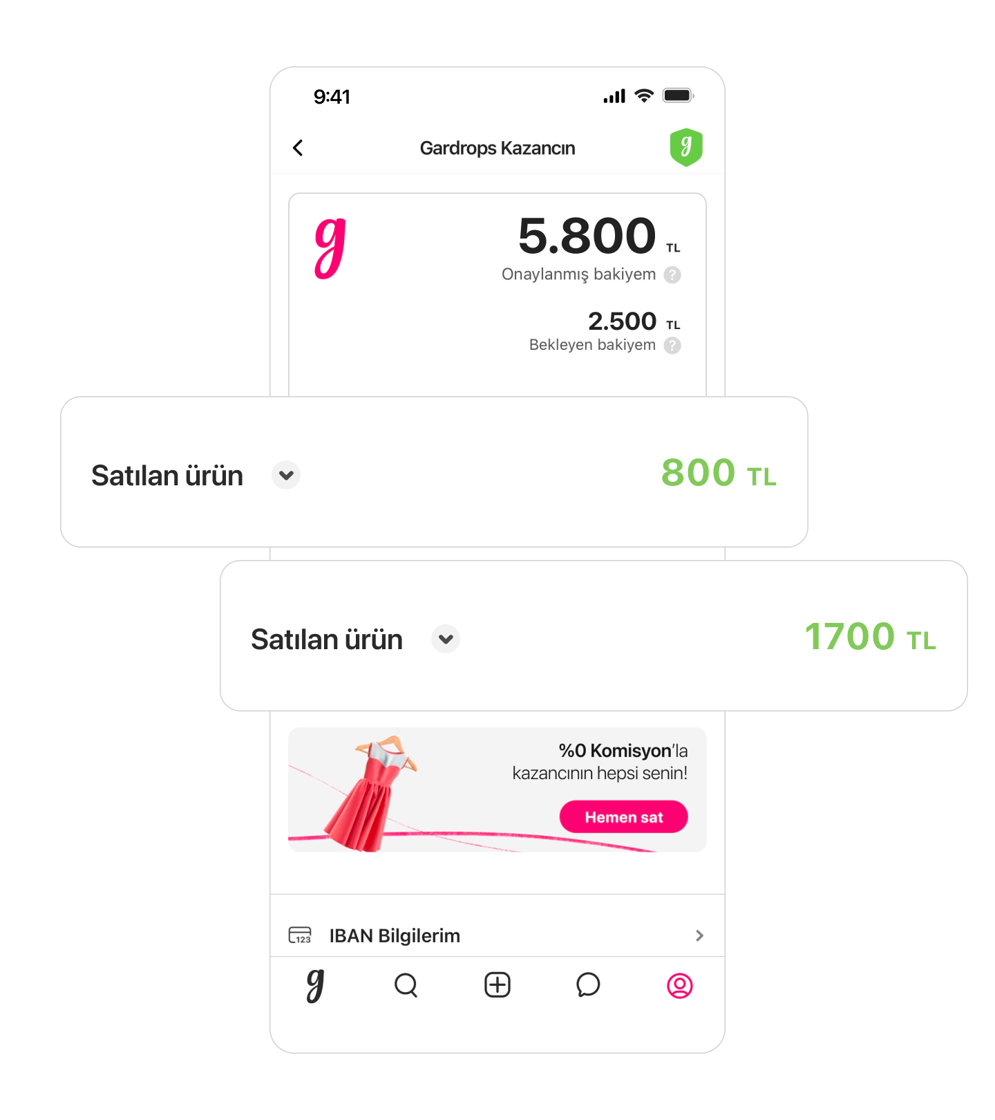 Komisyon yok, kazancın hepsi senin